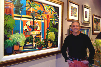 Artist Santos in his Little Havana Gallery