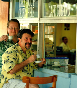 Glenn and Jorge at the Coffee Window