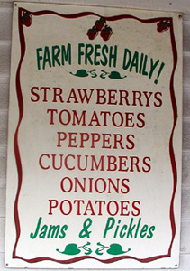 Produce sign