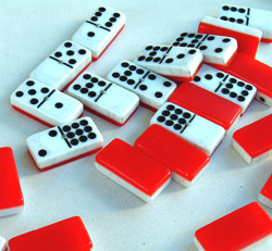 Red Backed Dominoes