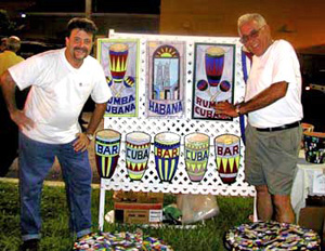 Jorge and Raul with Artwork