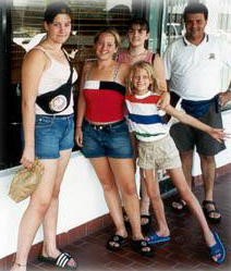 Group outside restaurant