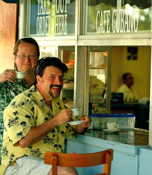 Glenn and Jorge at the Coffee Window